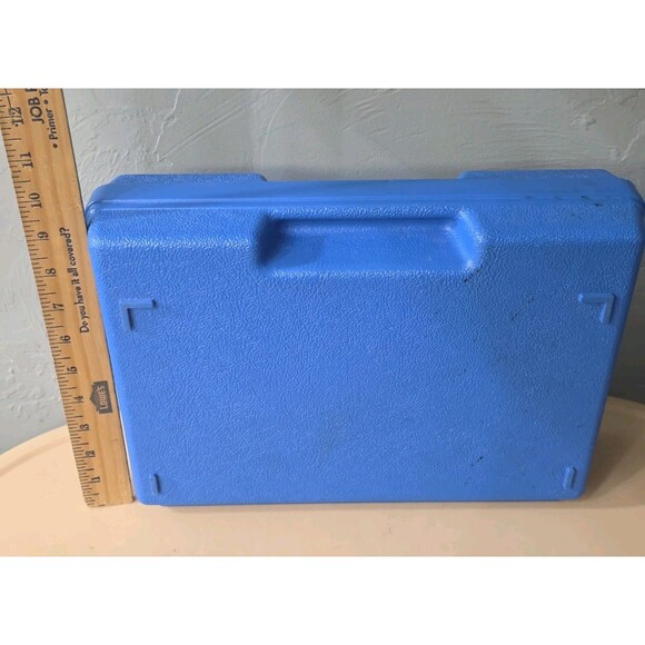 Vintage 1983 Blue LEGO Hard Plastic Carrying Case/Storage Box Blue LEGOS! - Picture 9 of 12